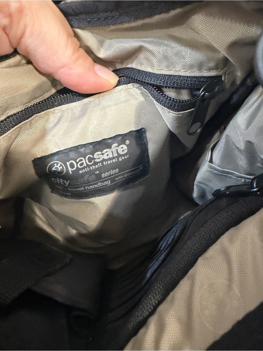 Pacsafe Black Secure Crossbody Bag - Picture 8 of 12
